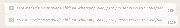 Los WhatsApp que enviemos con cabecera de tipo imagen, vídeo, ubicación y documento no son visibles en WhatsApp Web