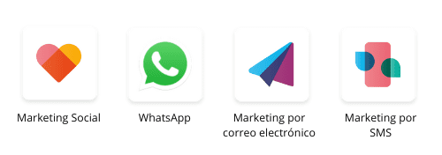 Conjunto de módulos especializados para la gestión de redes sociales como son: Marketing social, Marketng por correo electrónico, Marketing por SMS y WhatsApp