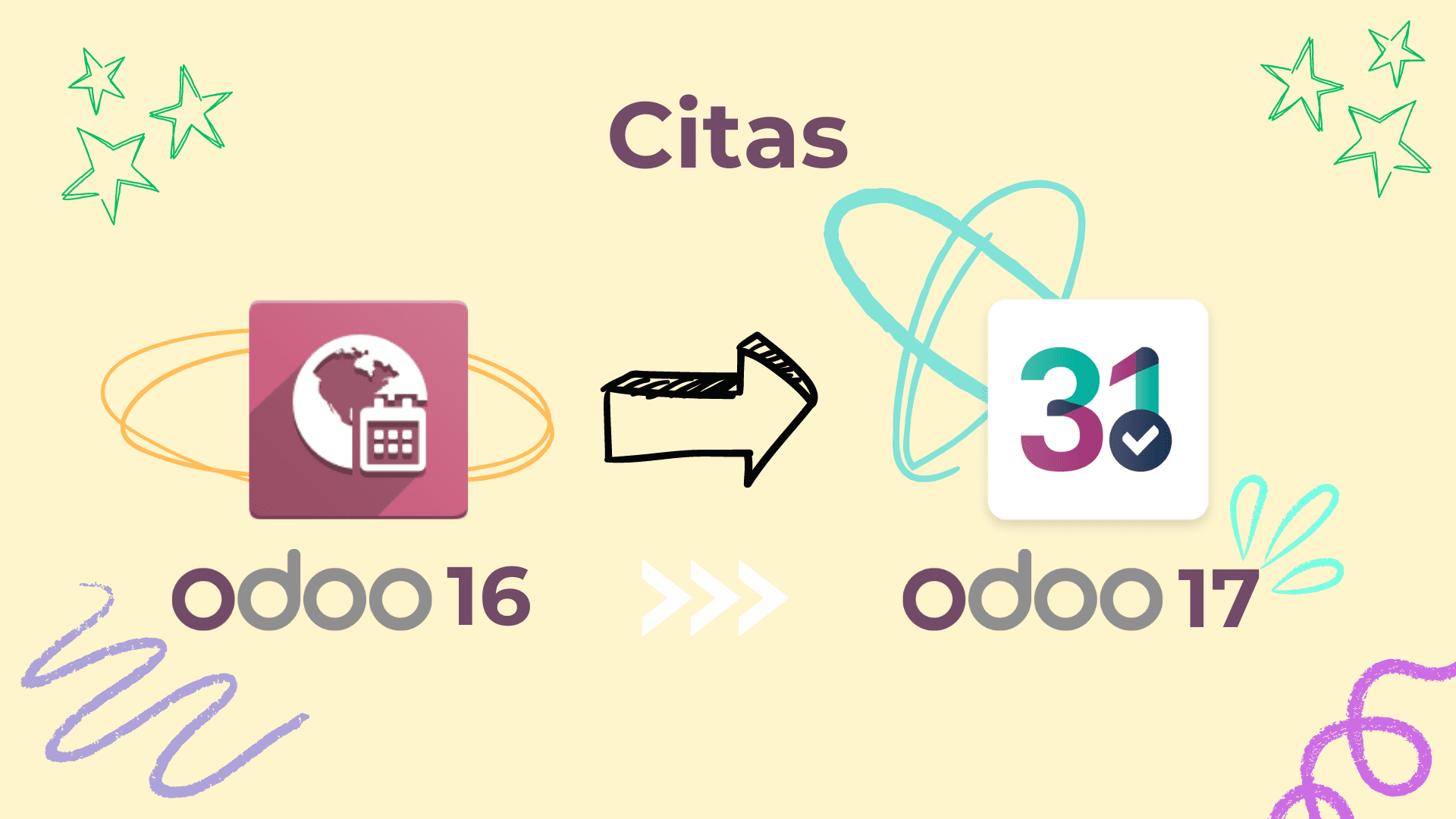 Evolución del diseño del módulo de Citas entre Odoo 16 y Odoo 17