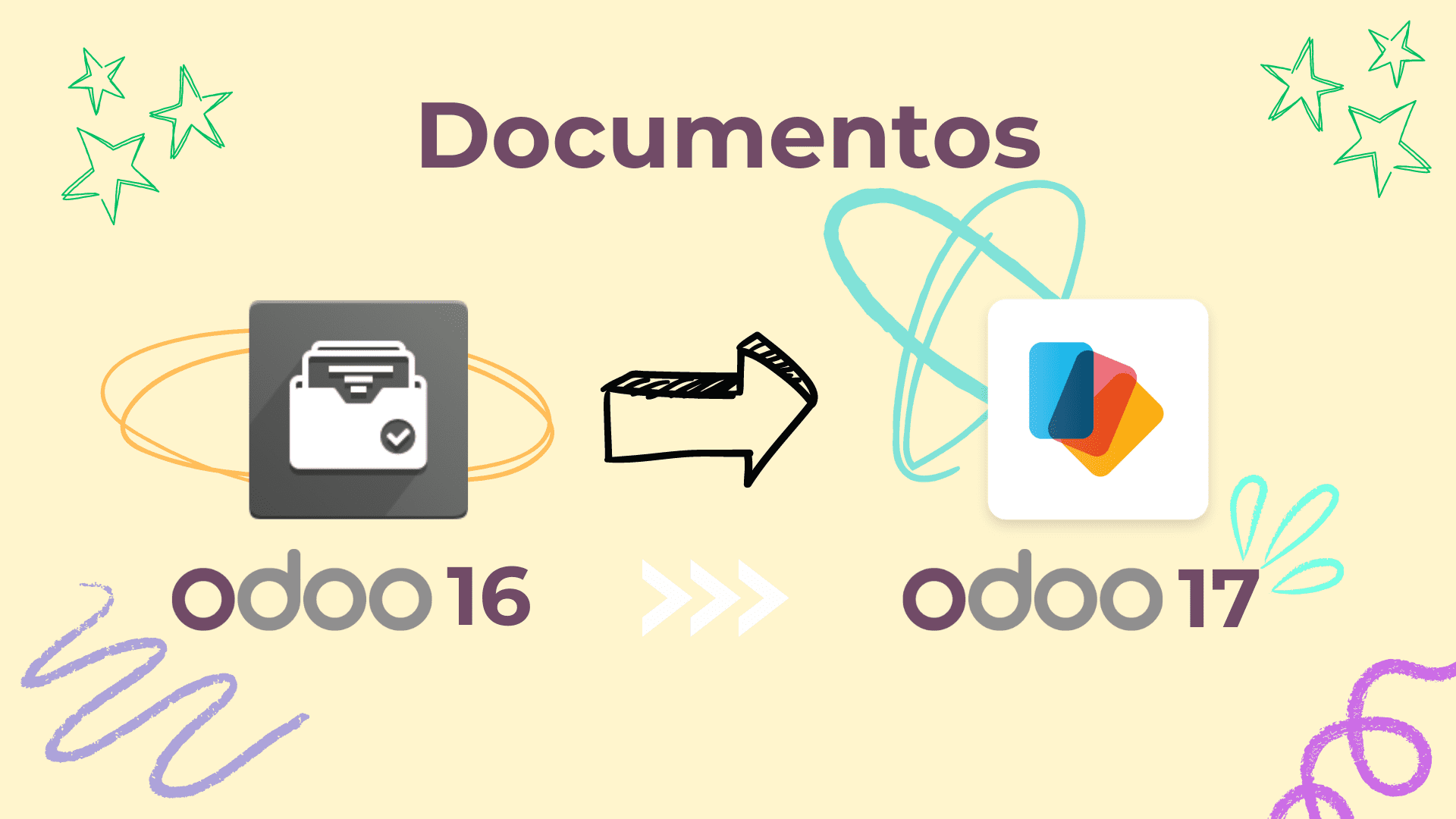 Evolución del diseño del módulo de Documentos entre Odoo 16 y Odoo 17