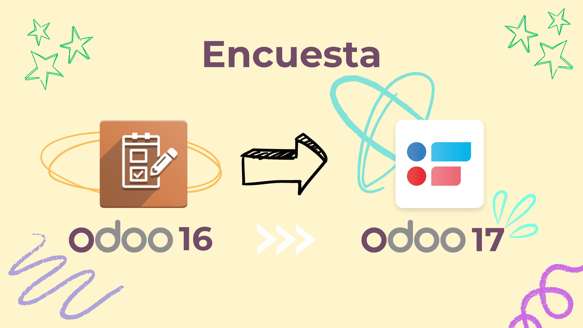 Evolución del diseño del módulo de Encuesta entre Odoo 16 y Odoo 17