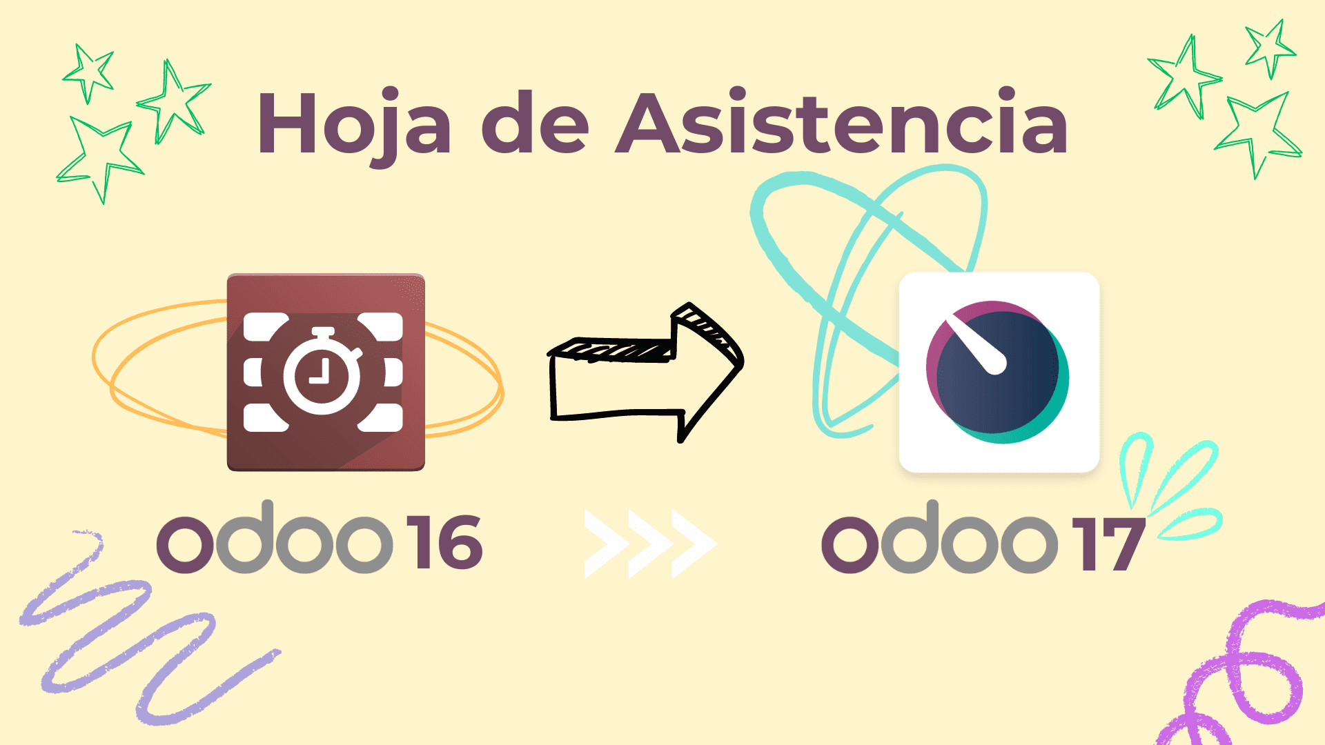 Evolución del diseño del módulo de Hoja de Asistencia entre Odoo 16 y Odoo 17