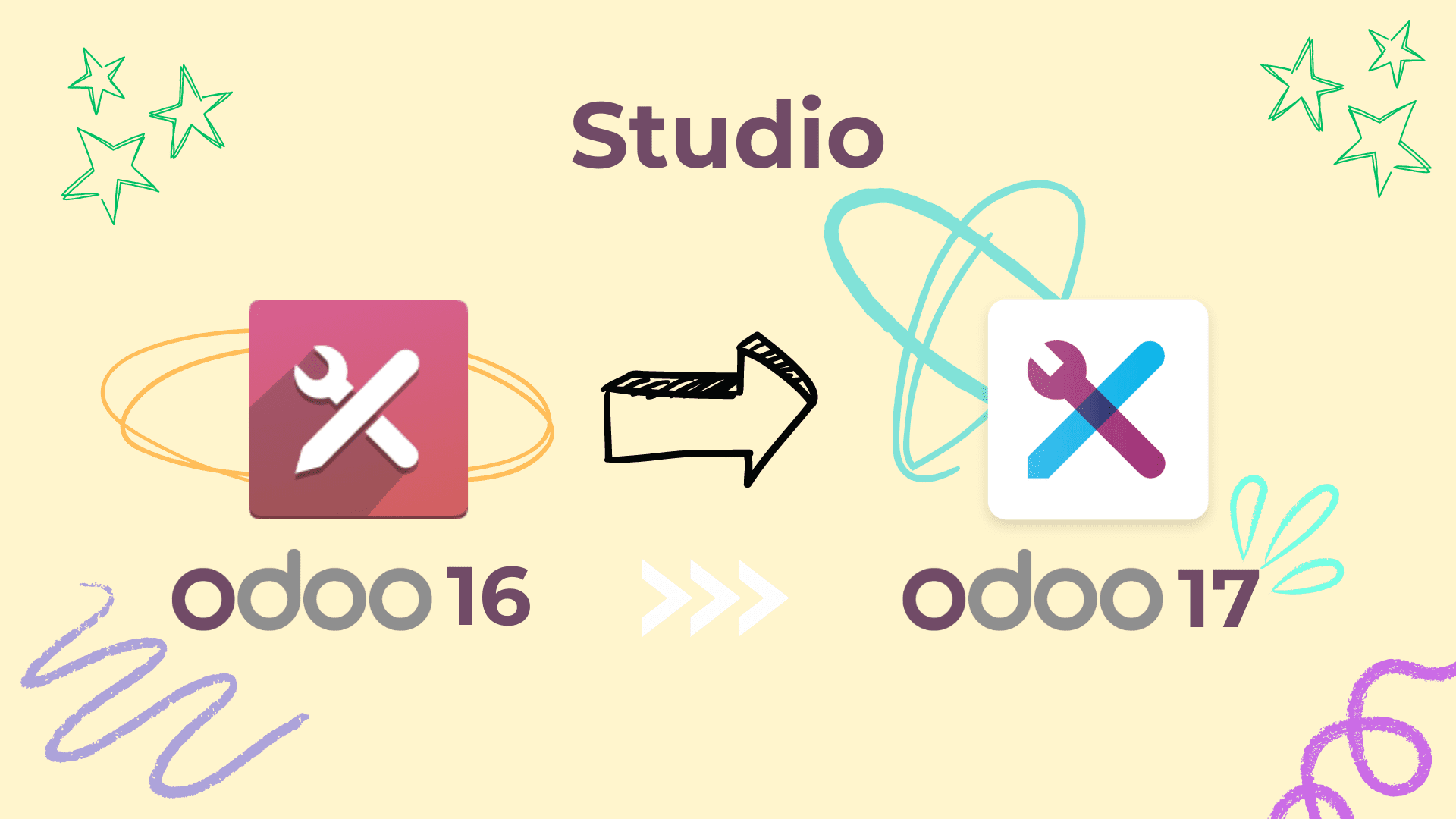 Evolución del diseño del módulo de Studio entre Odoo 16 y Odoo 17